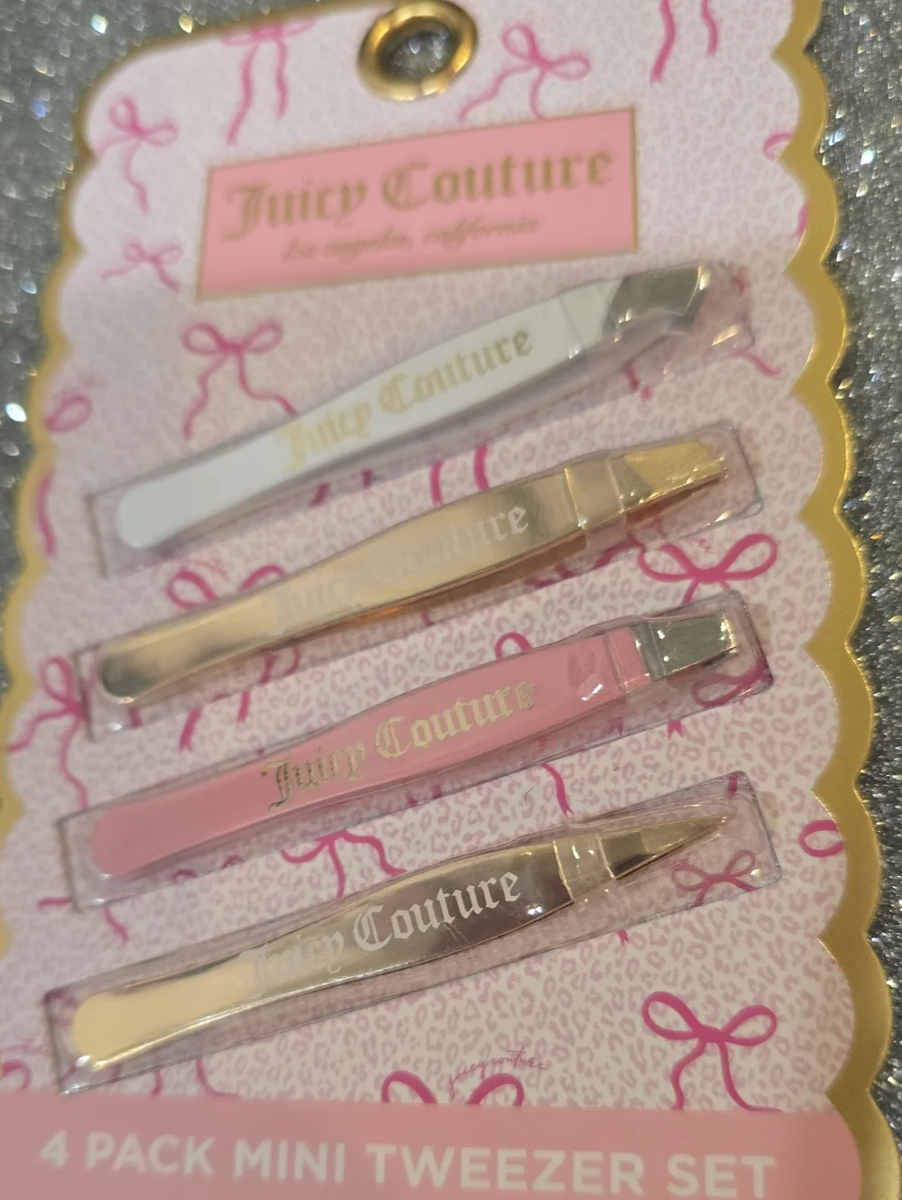 Juicy Couture 4-PK Logo Mini Tweezer Set